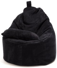 INTERMEDIC SK Kreslo Yoko Velvet – manšestrové kreslo s vankúšom, 75x70x30 cm Farba: SZ19 - čierna