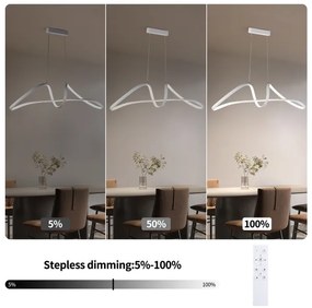 Brilagi-LED Stmievateľný luster na lanku TWISTER LED/60W/230V 3000-6000K biela+DO