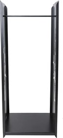 Kovový stojan na drevo Tree, 40x100 cm, čierna