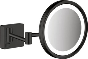 Hansgrohe AddStoris, kozmetické zrkadlo s LED osvetlením, čierna matná, HAN-41790670
