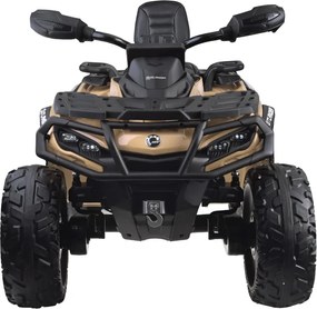 JOKOMISIADA Detská štvorkolka na akumulátor pre 2 osoby CAN-AM OUTLANDER 4x4 s LED panelom PA0326 béžová