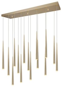 LED závesné svietidlo v zlatej farbe Cala – Trio Select