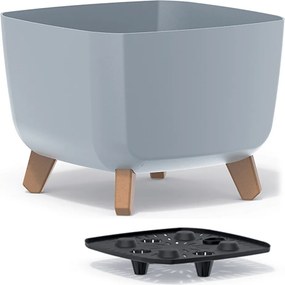 Plastový kvetináč na nožičkách DGQL300 29 cm - svetlosivá