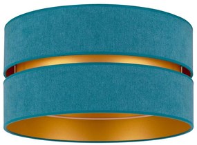 Duolla - Stropné svietidlo DUO 1xE27/40W/230V pr. 40 cm tyrkysová/zlatá