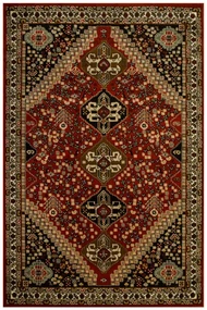 Koberec Afgan E788A červený / čierny