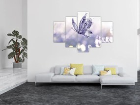 Obraz - Motýľ a levanduľa (150x105 cm)