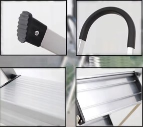 CROWNMAN Skladací 4-stupňový rebrík pre domácnosť