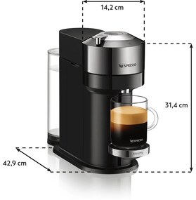 Kapsulový kávovar Krups Nespresso Vertuo Next Chrome XN910C10(použité)