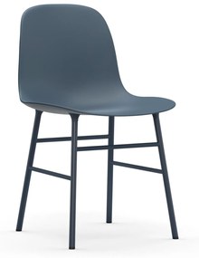 Stolička Form Chair – modrá/oceľ