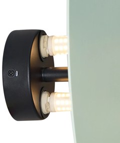 Dizajnové nástenné svietidlo zelené organické 20 cm 2-svetlá - Pulley