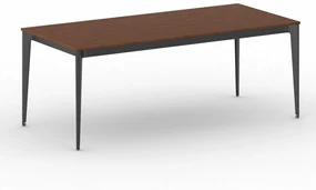 Kancelársky stôl PRIMO ACTION, čierna podnož, 2000 x 900 mm, čerešňa