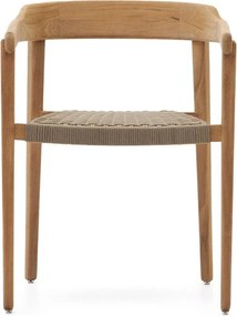 Drevená záhradná stolička v prírodnej farbe Icaro – Kave Home