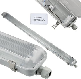 SADA 4 hermetických svietidiel Philips LED 2x128 cm trubicové svietidlo do garáže a dielne
