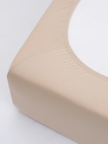 Jersey plachta s elastanom Deluxe 220 × 200 cm – béžová