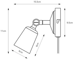 Markslöjd 108978 - Nástenné bodové svietidlo TINY 1xGU10/7W/230V mosadz