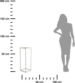 STOJAN NA KVETINÁČ SIMPLE 70X24X24 CM BÉŽOVÁ