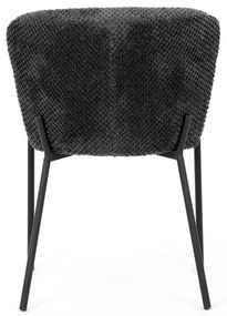 Súprava jedálenských stoličiek Bouclé CT-W1077GREY2, 4 ks