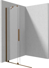Deante Sprchová zastena Walk-in Prizma, posuvná - KTJ C30R 100 cm, bronz kartáčovaná - bez vaničky
