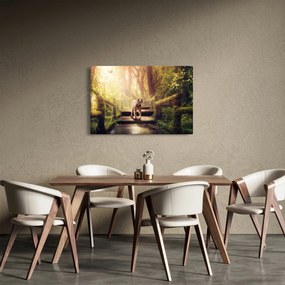 Obraz tigra v džungli (90x60 cm)