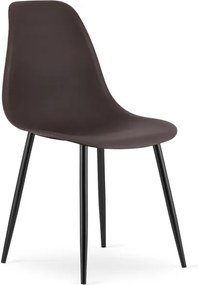 Jedálenská stolička WAT hnedá - čierne nohy (1 ks)