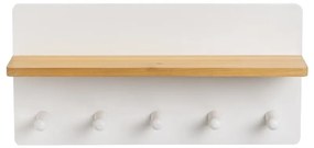 Biely nástenný vešiak s poličkou – Casa Selección