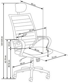 Kancelárska stolička s podrúčkami Socket - čierna / biela