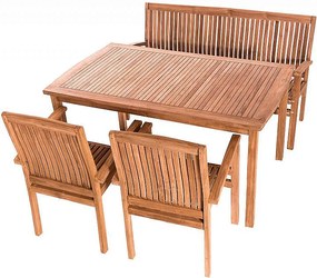 DEOKORK Záhradná teaková zostava HARMONY 1+4+1