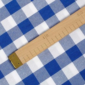 Biante Dekoračný oválny obrus Rebeka RE-007 Modro-biela kocka veľká 100x160 cm