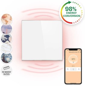 Wonderwall 360 Smart, infračervený ohrievač, 60 x 60 cm, 360 W, týždenný časovač, IP24, biely