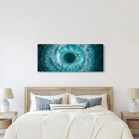 Obraz mora s loďkou (120x50 cm)