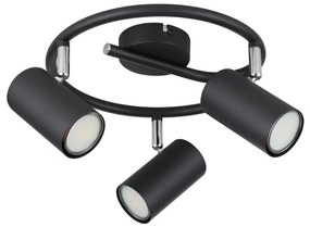 Globo 57914-3 - Bodové svietidlo ALLVI 3xGU10/25W/230V čierna