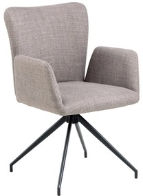 Sivé čalúnené jedálenské kreslá v súprave 2 ks Laura – Actona