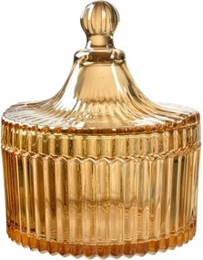 Storage Jar ? 10x12 Cm Yellow Glass - ? 10*12 cm