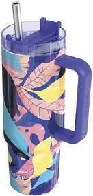 Nerezový termohrnček so slamkou Vibe Midnight Forest 880 ml