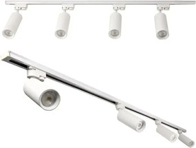 LED koľajnica 2m + 4x GU10 bodové žiarovky - sada