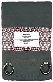 Záves Present na priechodkách 135x250 tmavo šedá Merkury Home