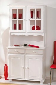 Vitrína In-Valencia, bielená borovica