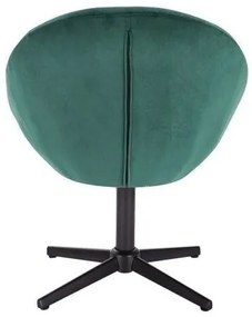 LuxuryForm DESIGN Kreslo VERA VELUR na čiernom kríži - zelené