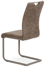Autronic -  Jedálenská stolička DCL-412 LAN3, poťah lanýžová látka v dekore vintage kože
