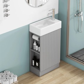 Voľne stojaca skrinka s umývadlom Houseland Ruvin 46 cm sivá