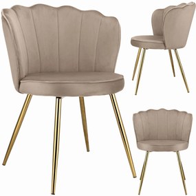 FIORE stolička - béžová/zlatá