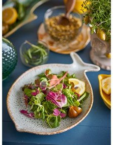 Modrý/béžový servírovací tanier z kameniny Fleur – Bloomingville