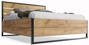 LOFT drevená dubová posteľ