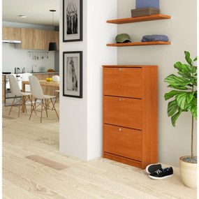 Skrinka na topanky s tromi dvierkami jelša