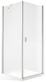 Roltechnik Štvorcový alebo obdĺžnikový sprchovací kút DCO1 + DB - otváracie dvere s pevnou stenou 80 cm 100 cm