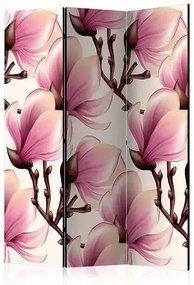 Paraván - Blooming Magnolias [Room Dividers] Veľkosť: 135x172, Verzia: Akustický