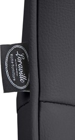 Barová stolička Vonore - koženka, chróm rám - Čierna