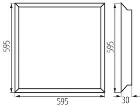 Kanlux 31169 - LED panel BAREV ECO 36W/230V 4000K 60x60 cm