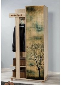 Vešiak so skriňou Garmanto Tree Sonoma Oakskriňou