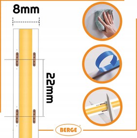 BERGE LED pásik COB Neon 12V - 528D - 15W/m - IP20 - 5m - 1650lm - teplá farba